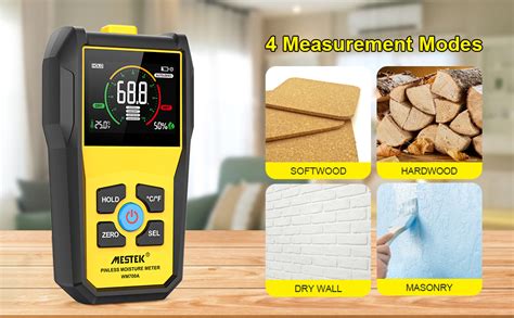 Moisture Meter MESTEK Wood Moisture Detector Pinless Non Destructive