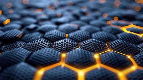 Abstract Hi Tech Surface With A Honeycomb Cells Background Technology