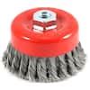 Forney 4 In X 5 8 In 11 Threaded Arbor Knotted Wire Cup Brush 72753