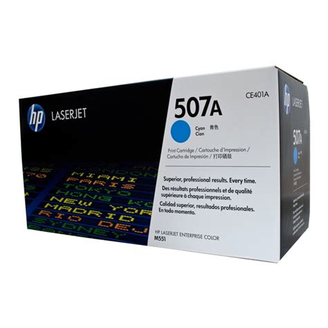 HP 507A Black Cyan Yellow Magenta CE400A CE401A CE402A CE403A Color