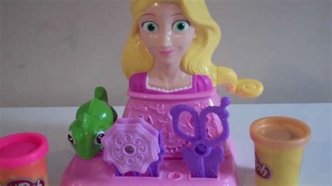 Play Doh Princess Rapunzel Hair Designs Playset Demostration Youtube