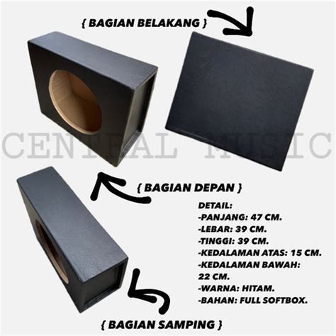 Jual BOX SUBWOOFER AVANZA UKIR 12 INCH HITAM POLOS SOFT BOX HIGH