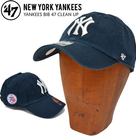 楽天市場割引クーポン配布中 47 キャップ 47 フォーティーセブン YANKEES BIB 47 CLEAN UP CAP