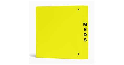 Spanish MSDS Yellow Osha Binder | Zazzle