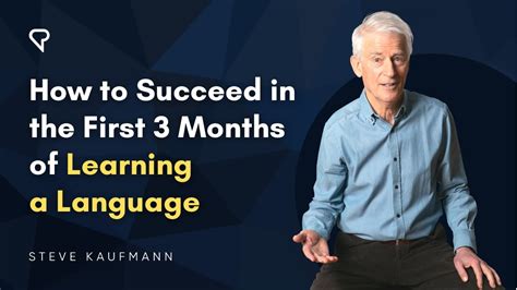 How To Succeed In The First Months Of Learning A Language Youtube