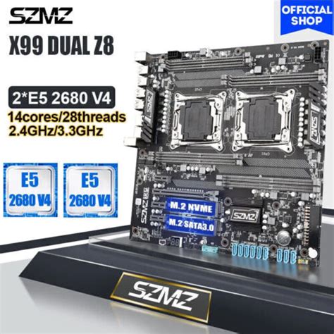 Szmz X Dual Motherboard Lga E V Pcs Cpu Nvme M Ssd