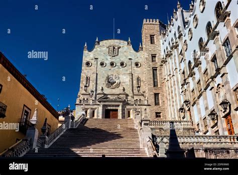 Exterior Of The University Of Guanajuato Guanajuato Mexico Stock