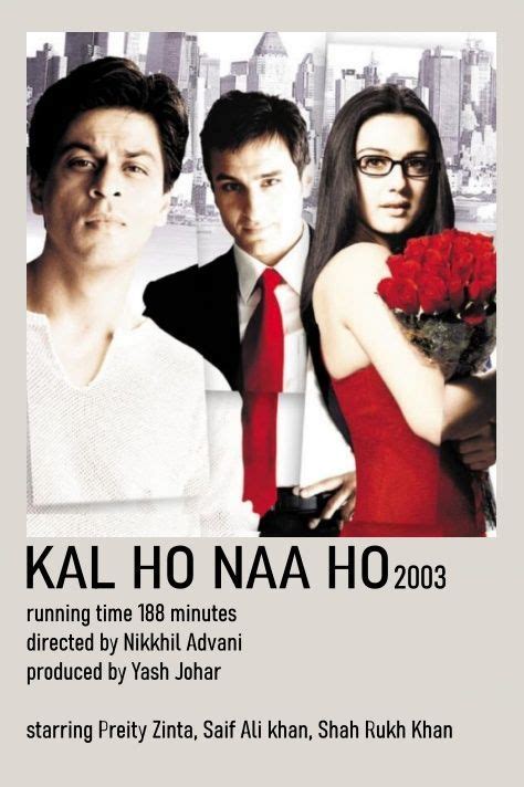 Kal Ho Naa Ho 2003 Bollywood Movie Bollywood Movie Bollywood Posters Iconic Movie Posters