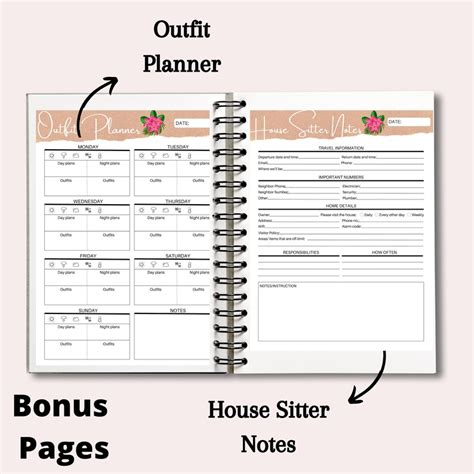 Editable Travel Planner Template Canva Editable Planner Etsy Australia