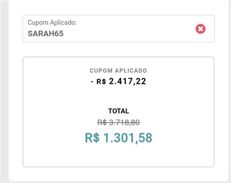 sarah on Twitter o cupom só é válido nos combos não vale nas