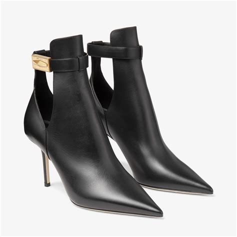 Nell Ab Black Calf Leather Ankle Boots Autumn Collection Jimmy