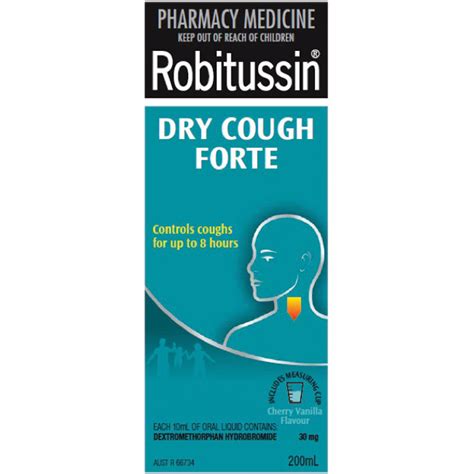 Robitussin Dry Cough Forte Syrup 200ml Chemist Warehouse