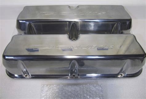 Downs Engraved Tall Polished Aluminum Valve Rocker Covers Ford Sbf 289 302 351w The Hamb