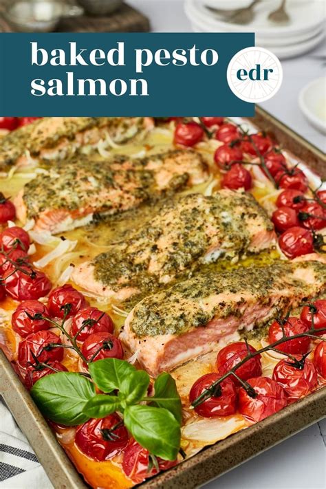 Easy Baked Pesto Salmon Minute Weeknight Dinner Recipe Best