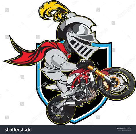 King Knight Rider Motorcycle 21 Stock Vector (Royalty Free) 1791222284 ...