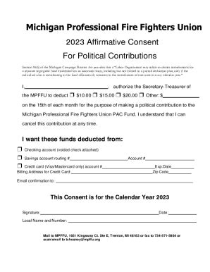 Fillable Online Affirmative Consent Form Mich Admin Code R D