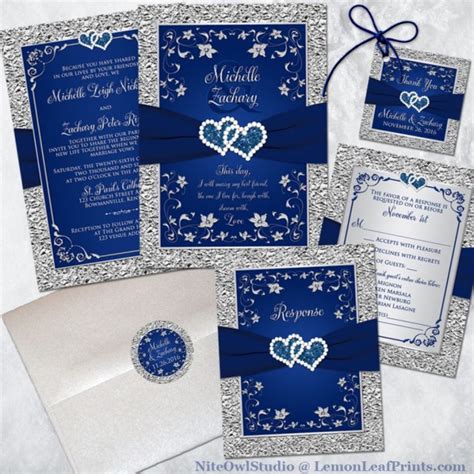 32+ Inspiration Image of Royal Blue And Silver Wedding Invitations ...