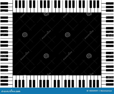 Piano Keyboard Border Stock Illustration Illustration Of Framework 100449591