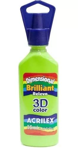 Tinta Dimensional Brilliant Relevo 3d 35ml Verde Maça Parcelamento