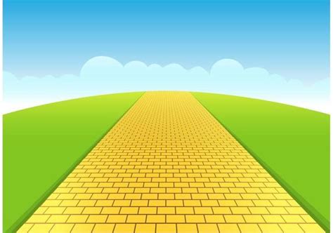 Yellow Brick Road Wallpaper 84410 Vector Art at Vecteezy