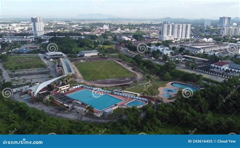 Estadio Bukit Mertajam Con Vista Aérea Almacen De Video Vídeo De