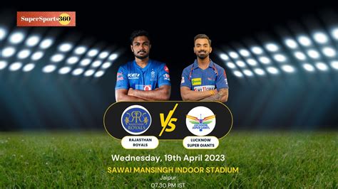 Ipl 2023 Rajasthan Royals Vs Lucknow Super Giants Rr Vs Lsg