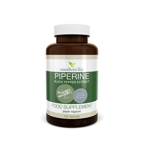 Piperine Black Pepper Extract 95 Piper Nigrum 120 Capsules Free Uk Delivery On All Orders