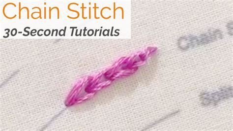 How To Chain Stitch Embroidery Second Tutorial Youtube