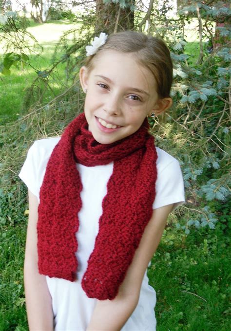 Red Crochet Scarf - Etsy