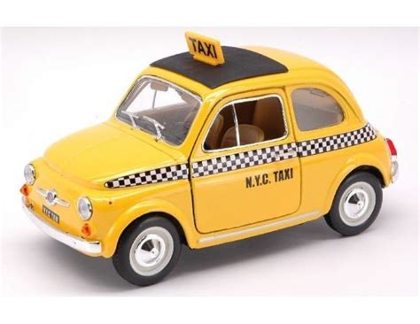 Bburago BU22105 FIAT 500 1965 NEW YORK CITY TAXI 1 24 Modellino