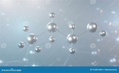 Propanol Molecular Structure D Model Molecule Propanol Structural