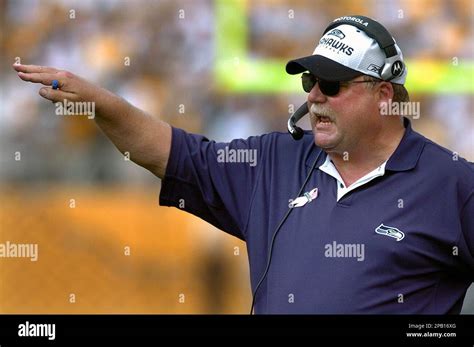 Seattle Seahawks Head Coach Mike Holmgren Gives Instructions To His