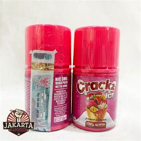 Jual CRACKZ ICE V1 STRAWBERRY CHEESE ICE CREAM 60ML 3MG 6MG 9MG BY