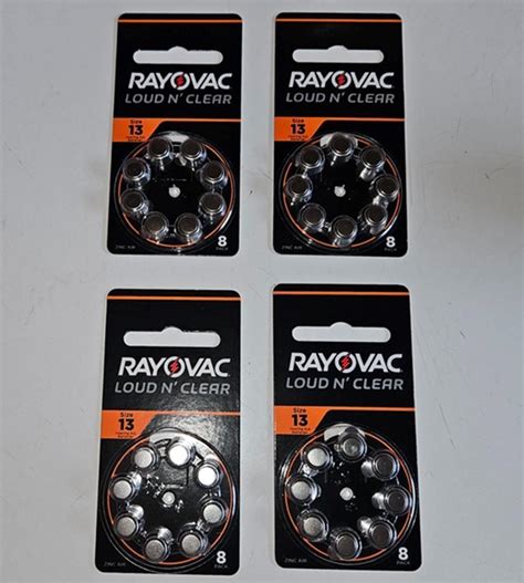 New Packs Of Rayovac Loud N Clear Hearing Aid Batteries Size