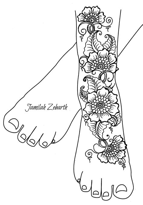 Free Henna Design Pattern: Family Zohrk Tattoo