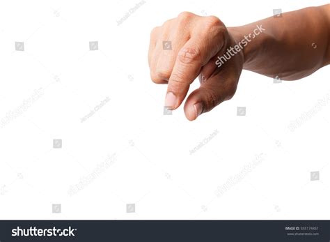 Hand Picking Isolated On White Background Stock Photo 555174451