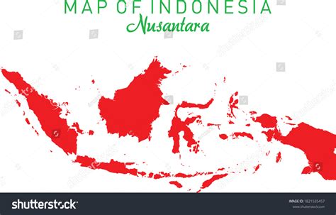 map indonesia nusantara official color stock vector royalty