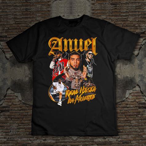 Anuel AA Vintage Look Shirt Realist La T Shirt Anuel AA Clothing Anuel