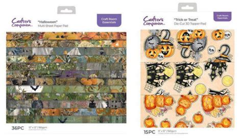 Crafters Companion Halloween 3d Topper Pad 12 X 12 Paper Pad Or Acetate Ebay