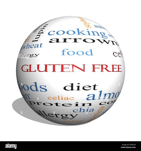 Gluten Free D Sphere Word Cloud Concept With Great Terms Such As Food