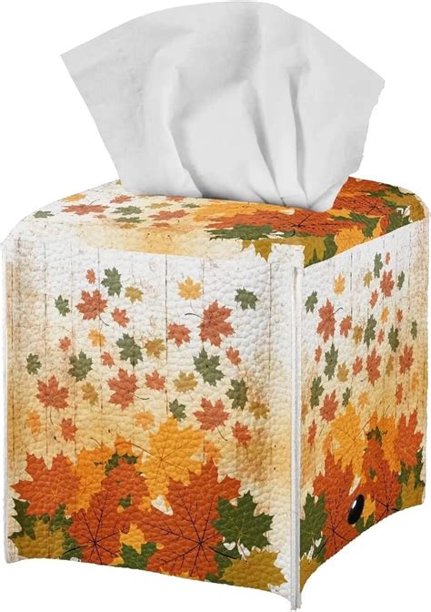 Amazon ZFRXIGN Maple Faux Leather Tissue Box Cover Square Tissue