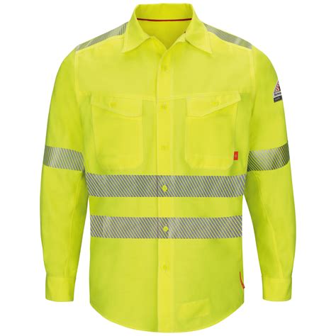 Bulwark Fr Hi Visibility Shirt Qs40 Hv Iq Series Endurance — Shirt