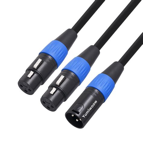 Amazon Yumiwoow 1 Male To 2 Female XLR Y Splitter Micrphone Cable