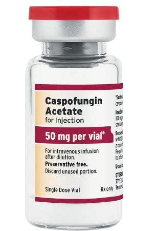 Echinocandin Caspofungin Acetate 50 Mg Intravenous Injection Single