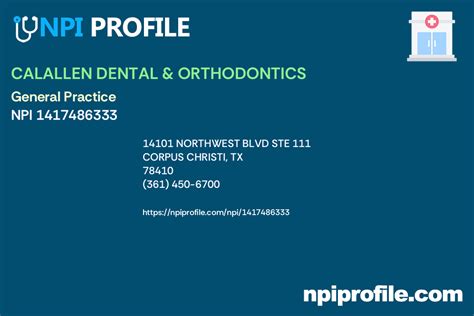 Calallen Dental Orthodontics Npi Dentist In Corpus