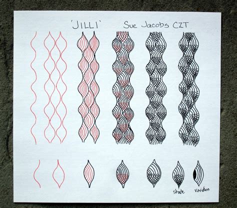 Sue S Tangle Trips Jilli New Tangle Pattern Zentangle Patterns