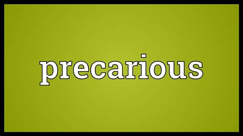 Precarious Meaning - YouTube