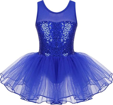 Iefiel M Dchen Ballettkleid Pailletten Kleider Rmellos Ballett Trikot