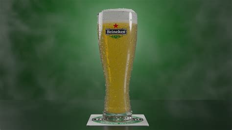 Heineken Beer Glass Realistic 3D model | CGTrader