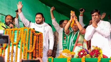 Tejashwi Yadav Releases Rjds Manifesto Promises Airports In 5 Bihar